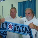 Belenenses representative presents their Club Scarf